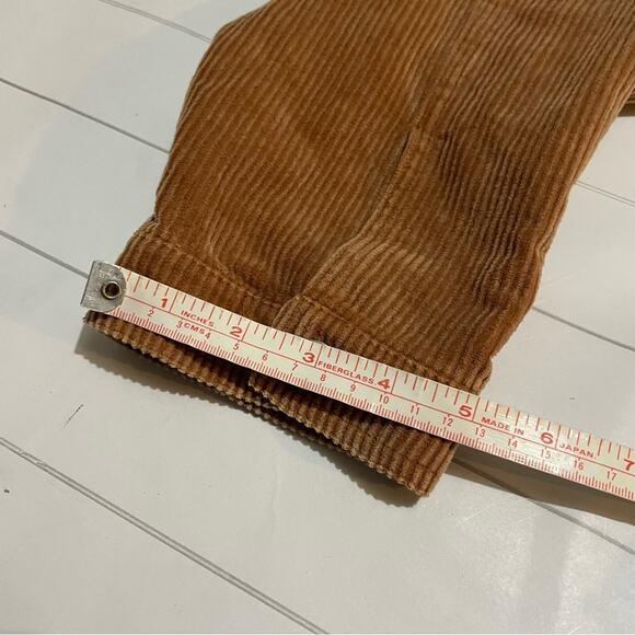 Peach Love Brown Tan Corduroy Chewed Raw Hem Jacket Women’s Size Medium - Picture 9 of 9